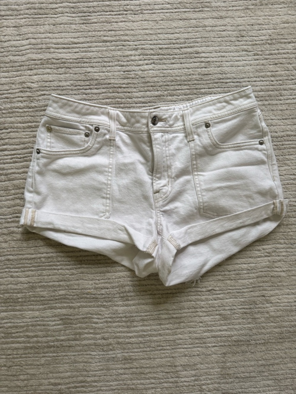 American Eagle Outfitters White Denim Jean Shorts